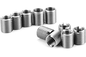 10Pcs Insert Nuts, M8X1.25 Female M10X1.25 Male Thread Nuts, Thread Reducing Nut Kit Pipe Fitting Reducer Adapter Stainless S