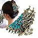 Fashion & Lifestyle Large Metal Alloy Hair Claw Jaw Clip for Women and Girls - Pretty Strong Clamp Non-Slip Barrette Hair Updo Grip Bath Accessories for Thick Hair, Blue