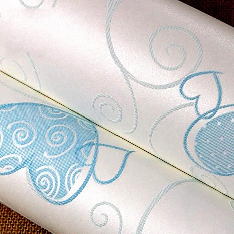 Amazon 壁紙 シンプル 温かみのある 3d 3次元 エンボス加工 織りなしの壁紙ウォールステッカー ガーリーハート 厚みのある 環境保護 リビングルーム ベッドルーム 家具 工芸品 家の装飾53x1000cm 蓝 壁紙