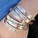 Sweet Romance Engraved Bible Verse Inspirational Faith Religious Bar Bangle Bracelets, 12 Messages Available