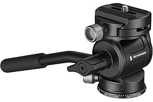 SmallRig CH3 Video Head, Tripod Fluid Head Pan Tilt Head with Quick Release Plate for Arca Swiss, Support 360° Swivel and 90° / -70° Tilt, Max Load 3kg / 6.6lb for Cameras, DSLR- 4936