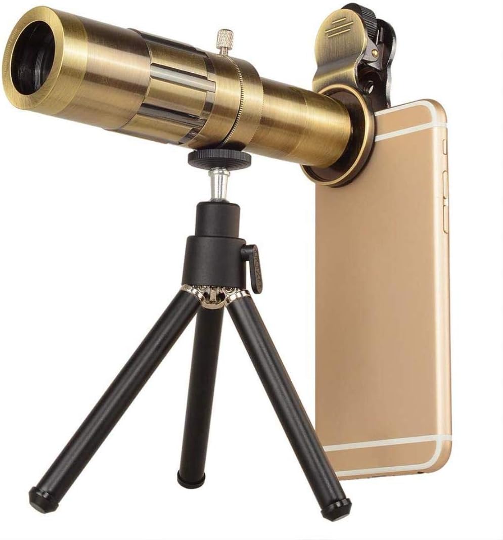 Mobile Phone Lens, 20 specialist Zoom Telescope phone lens kit with universal clip and portable tripod