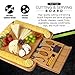 Cheese Board and Knife Set - Premium Quality Bamboo Charcuterie Platter for Slicing Cheese, Meat, Fruits, Vegetables - Hidden Drawer with 4 Stainless Steel Cutting and Serving Utensils - by Weegee