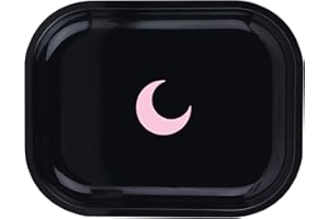 BRANDO MOON Metal Tray Small Black Lightweight Tray - Curved Edges and Smooth Surface - 5.5 x 7 inch - Travel