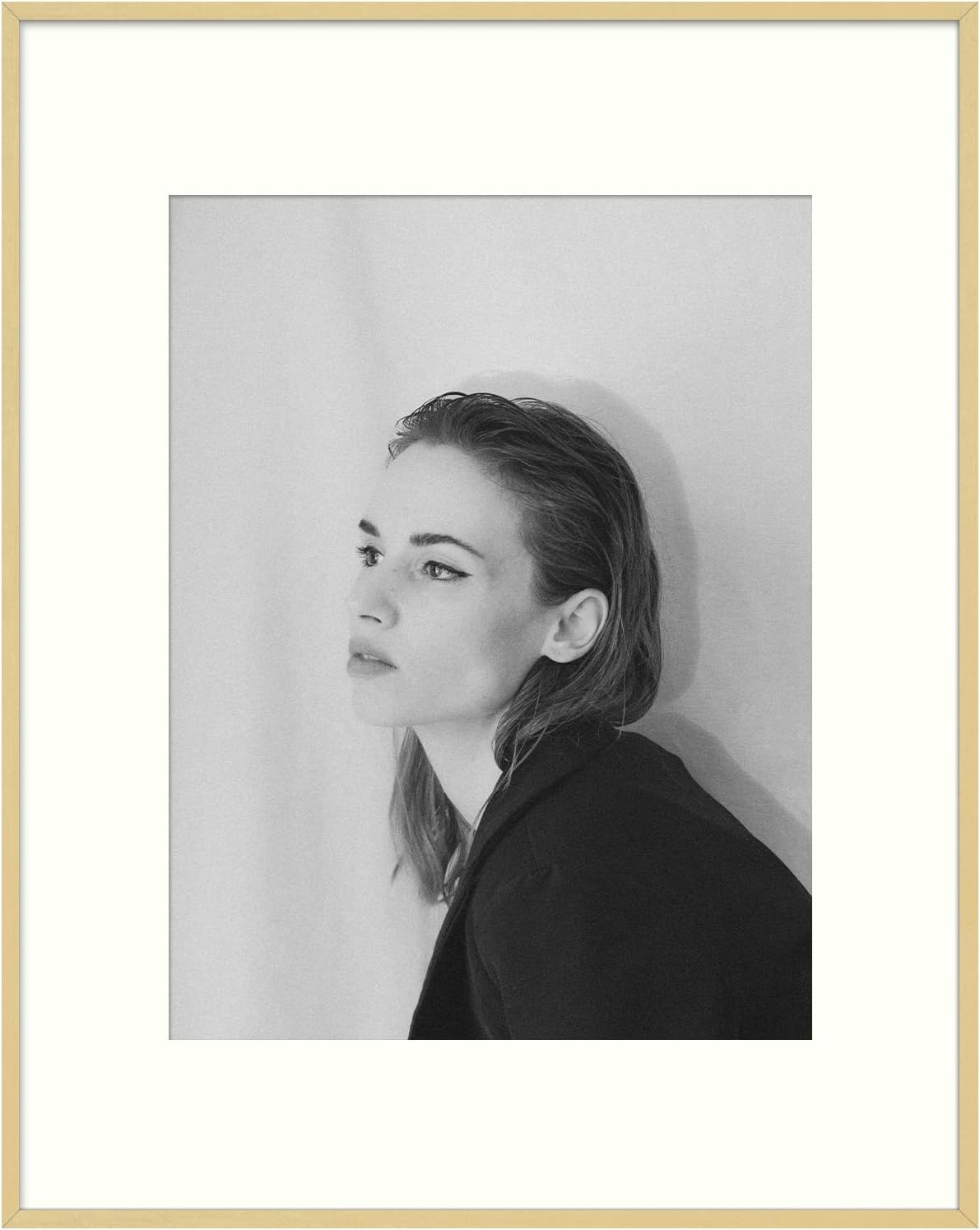 Photo Albums, Frames & Accessories - Golden State Art, 12x16 Aluminum Photo Frame with Ivory Mat for 8.5x11 Pictures - Sawtooth Hangers, Spring Clips - Wall Mounting - Real Glass - Metal Frame (Gold, 1-Pack)