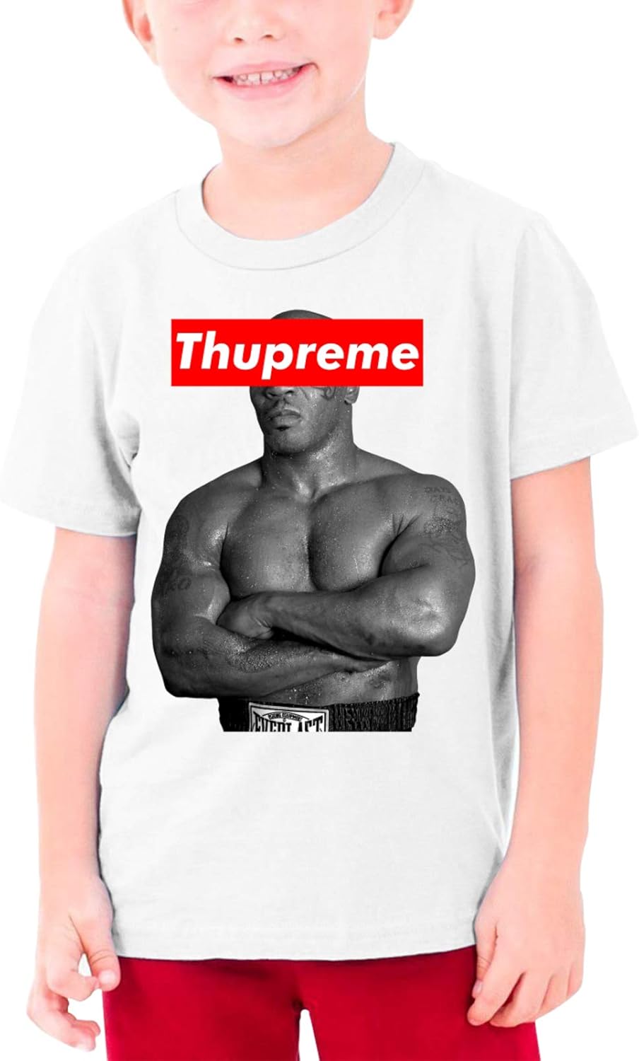 Amazon.com: Zhengyu Mike-Tyson Boys Girls T-Shirt Unisex Short Sleeve Tee Tops Small White: Clothing