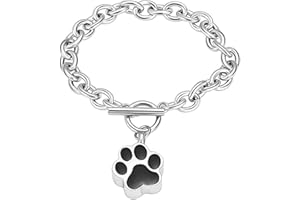 Minicremation Dog Paw Print Cremation Jewelry for Ashes Memorial Urn Bangle for Pet Stainless Steel Urn Bracelet Ashes Holder