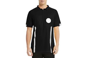 TopTie Men's Soccer Referee Jersey Officials Pro Short Sleeve Referee Shirts