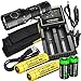 Nitecore MH20 CREE LED 1000 Lumen USB Rechargeable Flashlight, 2 X Nitecore NL189 18650 3400mAh rechargeable Li-ion batteries, Nitecore D2 digital charger and 2 X EdisonBright CR123 lithium Batteries