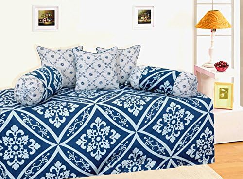 Set Of 6 Home Décor Bedspread 210 TC Floral Design Cotton Satin Diwan Bedding