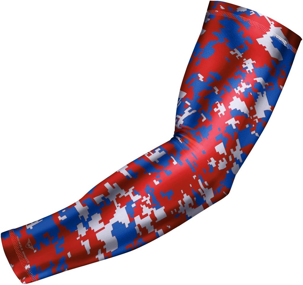 bucwild Sports Compression Arm Sleeve - Youth & Adult Sizes - Baseball Football Basketball Sports (1 Arm Sleeve) : Clothing