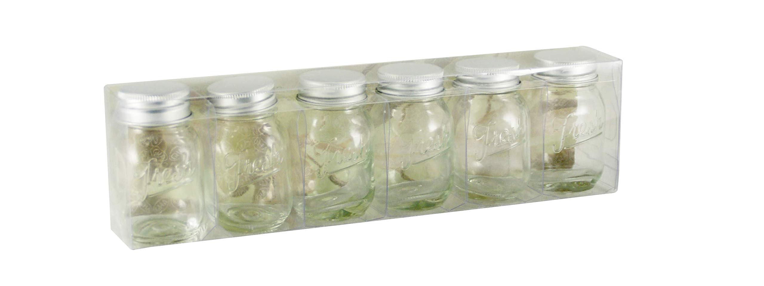 Fresh Embossed Mini Jars Set of Glass Storage Jars