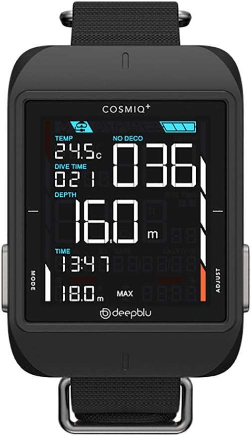 Deepblu COSMIQ+ Nitrox Scuba Computer - BLACK