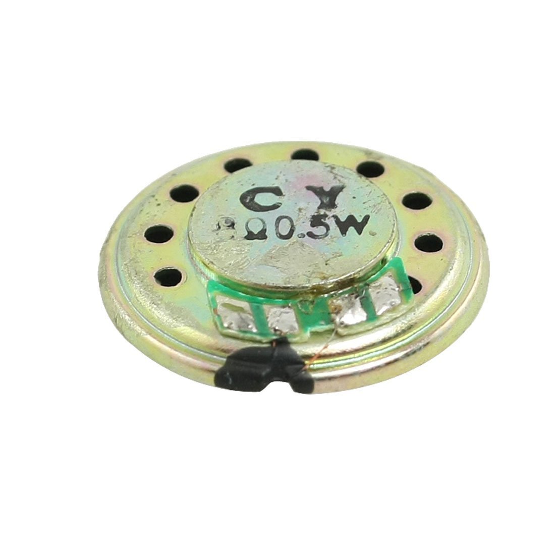 sourcing map 8 Ohm 0.5W 20mm Dia. Round Slim Internal Magnet Speaker for