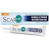 ScarMD Silicone Scar Gel, 100% Pure Scar Cream (0.21 oz),Made in the U.S. | Advanced Scar Cream for Surgical Scars, Keloids &amp; Stretch Marks | Clinically Proven Treatment for Old &amp; New Scars