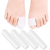 DYKOOK Big Toe Caps, Gel Toe Tubes 4 Pack, Silicone Toe Sleeves Protectors Bandages Pads for Blister, Callus, Corn, Sore, Toe Rubbing Treatment Wen and Women