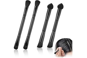 SNOMEL 4-Piece Set Dual Ended Eyeshadow & Hairline Concealer Brush, Hair Contour Brush with Sponge Tip and Soft Bristles, Tra