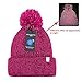 RSJewel Reflective Beanie Hat Enhanced Visibility Cold Weather Running Beanie Cap One Size (Fuschia with Pom Pom)