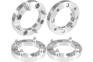 JiiinMiiin 1 inch 25mm 4x137 ATV Wheel Spacers with 110mm Hub Bore & 10x1.25 Studs, Silver 4 Pack
