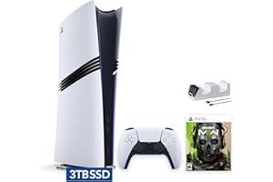 Sony PlayStation 5 Pro 3TB Digital Edition Call of Duty Modern Warfare II Bundle and Controller Charger - White, Flagship Pro PS5 Upgraded 3TB Ultra Fast SSD Gaming Console [video game] [video game] [video game] [video game]