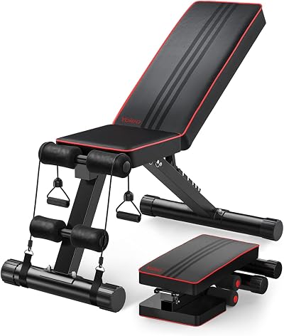 YOLEO Adjustable Weight Bench Foldable Incline Decline Home Gym