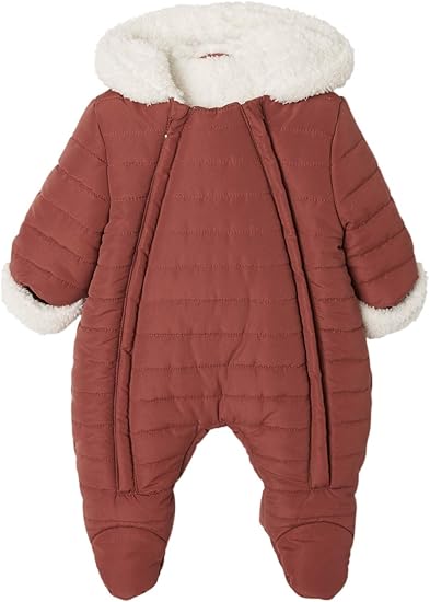 Vertbaudet Combinaison Pilote Bebe Matelassee Et Doublee Fausse Fourrure Ocre 3m 60cm Amazon Fr Bebes Puericulture