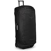 Osprey Transporter 120L Wheeled Travel Duffel Bag - Extra Large Lightweight Rolling Suitcase for Men and Women, Raven Black