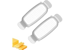 2Pcs Cheese Slicer and Butter Cutter Set,Stainless Steel Butter Cutter,Suitable for Cutting Cheese, Butter, Eggs, Fruit