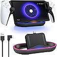 FYOUNG Charging Dock Station for PlayStation Portal, Charger Stand for Ps Portal with Colorful Light and USB C Charging Cable, Handheld Stand Holder for PlayStation Portal (Black)