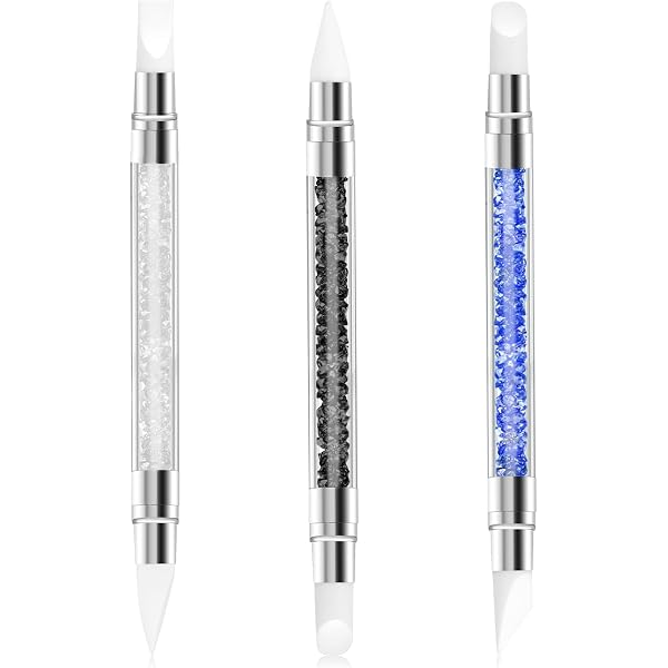 AKOAK Doppelkopf-Silikon-Gravurstift Für 3D-Nageldesign – UV-Gel & Strass-Applikator