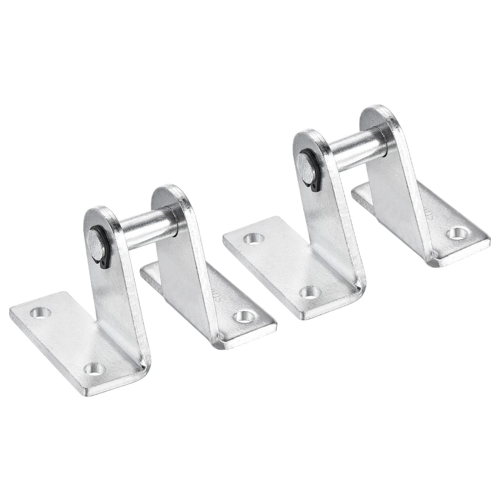 PATIKIL 73x52mm Air Cylinder Rod Clevis 2 Pack Mounting Bracket Rear Pivot Mount Pneumatic Parts, Silver