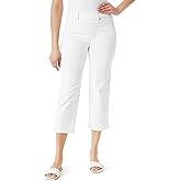 Gloria Vanderbilt Womens Shape Effect Pull on High Rise Straight Leg Capri Standard
