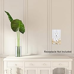 Pznen Outlet Covers Rustic Sea Shells Duplex Wall
