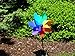 In the Breeze Pinwheel Spinner on Fiberglass Pole, Rainbow Poly Petal Pinwheel Spinners, 8-Inches, 8 Piece, 2864