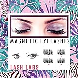 LashLabs False Magnetic Eyelashes Premium Set (1 Pair) | Eyelashes with Magnets, Magic 3D Fake Lashes Extension, No Glue | One Two Cosmetics, Ultra Soft & Natural Look & Handmade