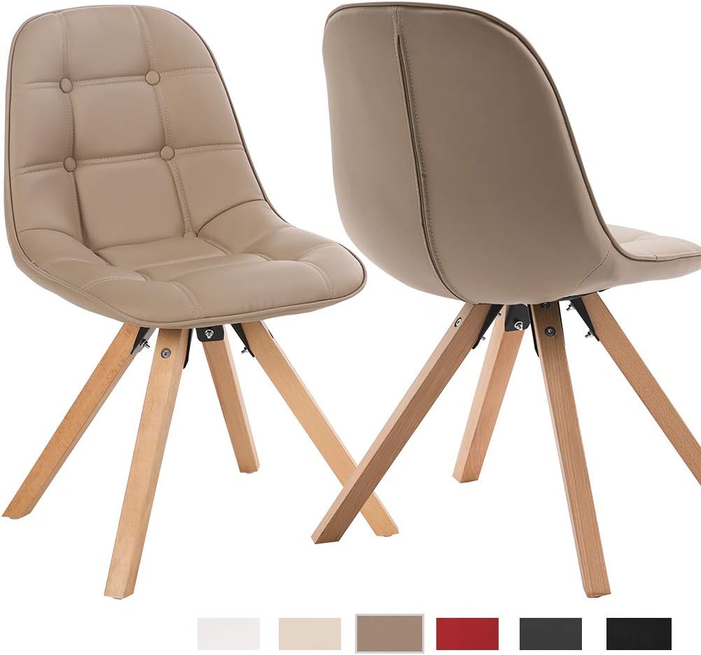 Duhome Bistrostuhl 4er Set – Stapelbare Esszimmerstühle Aus Eisen, Mit Holz-Sitz, Rückenlehne, Schwarz+natur, Belastbarkeit 250 Kg