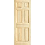 Colonial Six Panel Passage Door, Unfinished, 24" x