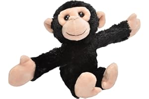Wild Republic Huggers, Chimp Plush Toy, Slap Bracelet, Stuffed Animal, Kids Toys, 8 inches