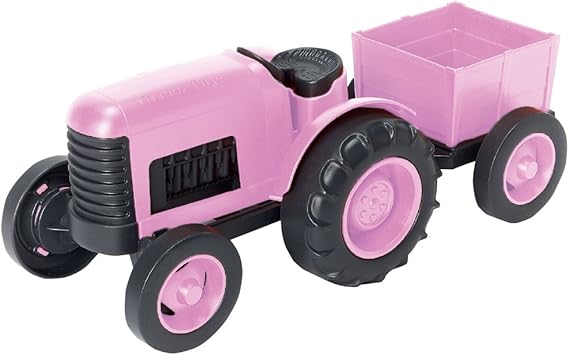 Amazon.com: Green Toys - Juguete para vehículos de tractor, color rosa, 11.75 x 5.4 x 4.8 in: Toys \u0026 Games
