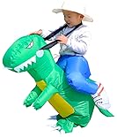 Baby Toddler Inflatable Dinosaur Rider Costume Halloween Party Funny Dress Toy For Kids 2-5 Age