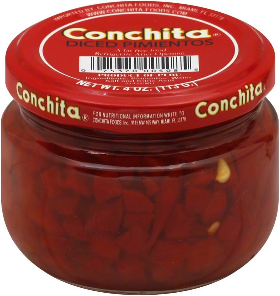Conchita Foods Pimentos, Red Diced, 4-Ounce (Pack of 12)