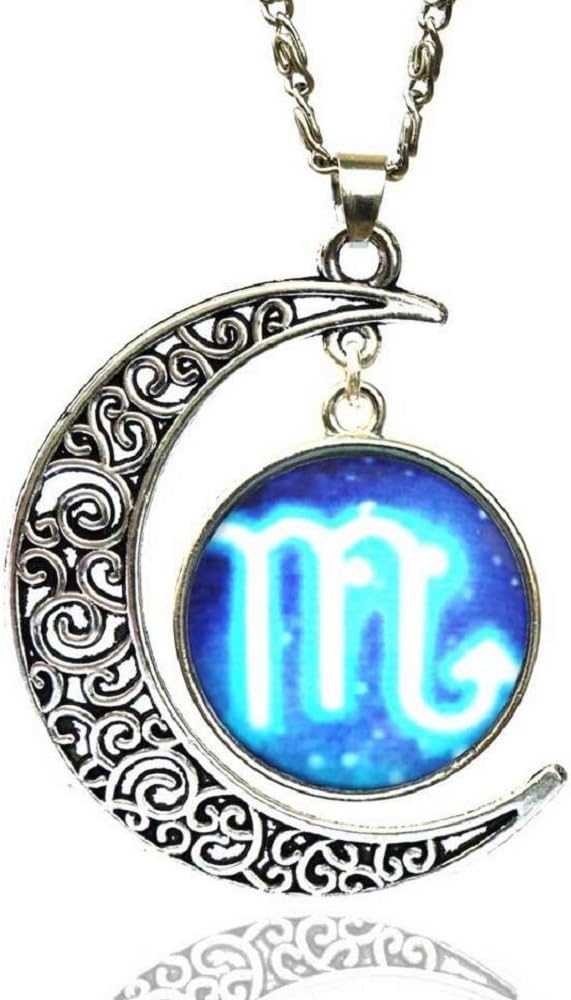Fariishta Jewelry Gemstone Constellation Star Moon Time Scorpio Pendant Necklace