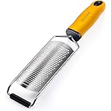 Multipurpose Zester Grater - Parmesan Cheese, Citrus, Lemon, Lime, Ginger, Chocolate, Fruits, Soft Grip Handle, Stainless Ste