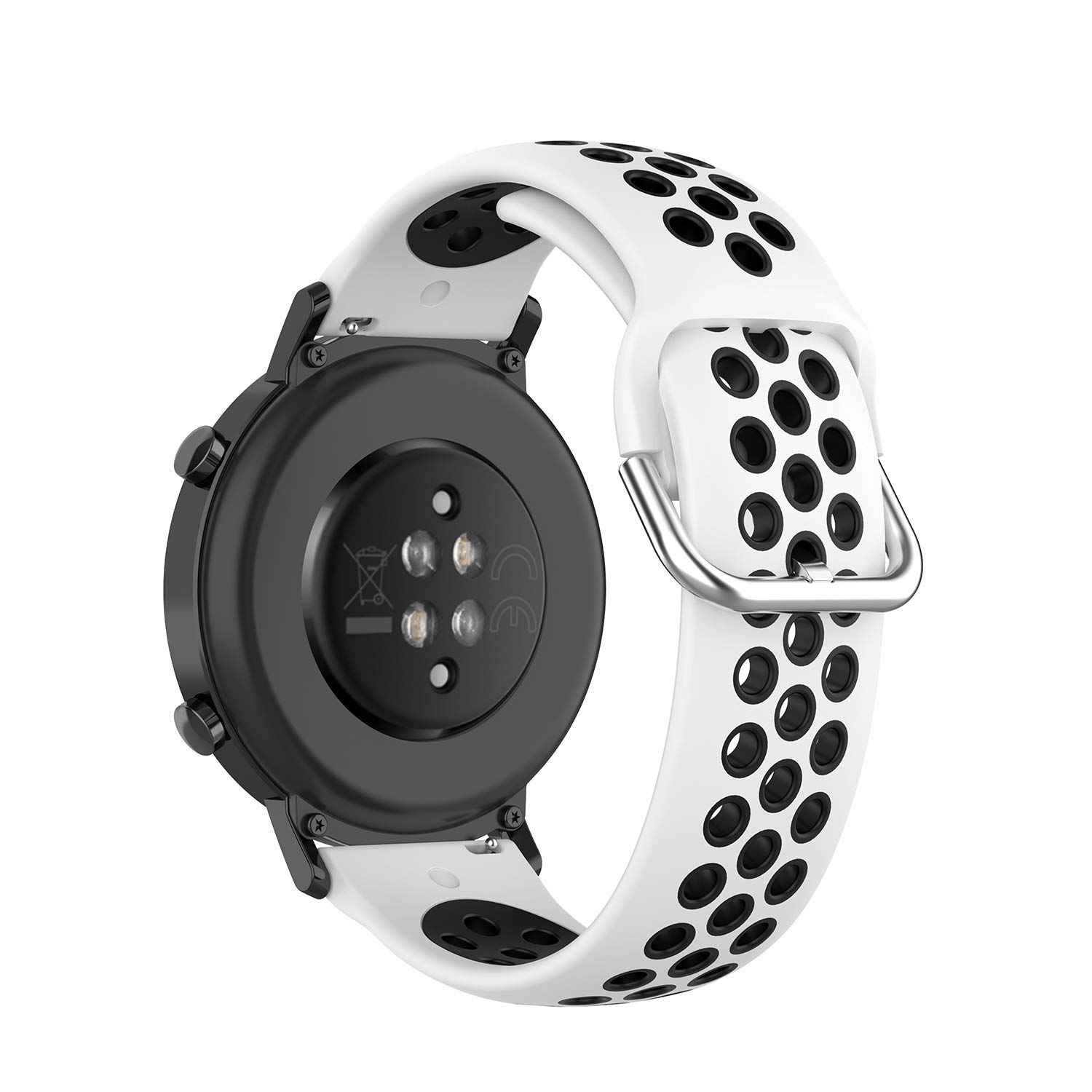 TenCloud Replacement Straps Compatible with Garmin Approach S40 Strap, Sport Breathable Wristband Band Band for Approach S40/Vivoactive 3/Vivoactive 3 music/Forerunner 245M Smartwatch (White)