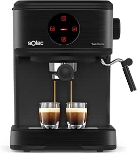 Solac CE4498 Taste Control - Cafetera espresso táctil, 20bar, Double Cream,  Espresso y Cappuccino, 850W, parada automática, 1 o 2 cafés,  Monodosis/molido, Vaporizador de acero inoxidable, 1.5 L, negra :  Amazon.es: Hogar y cocina