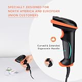 Tera L5100Y 1D Laser Barcode Scanner USB Wired Long Range High Speed Reader view 2