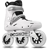 COSMOID TT3 High Performance Adult Inline Skate for Women &amp; Men | Roller Skates Blades 3 Wheels 110mm/100mm Metal Frame, Indoor Outdoor and Fitness Grey, Size 5-13