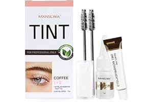 MXNSLWA Instant Lash & Brow Set, Natural Bushy Eyebrow Makeup Kit, Long Lasting Spot coloring 100% Gray Converge DIY Hair Dying for Salon Home Use 7ml (Coffee)