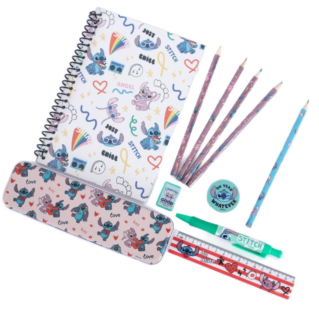 Lilo & Stitch (You're My Fave) Bumper Stationery Set – Official Disney Lilo & Stitch Collection, Includes Notebooks, Pens, More, Perfect for School, Office, Gifting, Ideal for Fans of All Ages