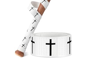 Pushglossy Faith Cross Baseball Bat Grip Tapes 1.1mm Precut Full Adhesive Softball Grip Tape,Non-Slip Softball Bat Wrap Religious Cricket Batting Tape Replacement